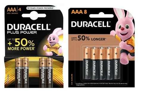 Aaa Batteries Duracell Plus Power 4 Pack 8 Pack 15 V Alkaline Lr03