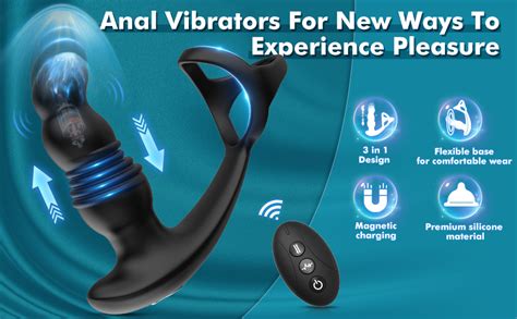 male anal toys cock ring sex toys vibrators with remote control 7 vibration and 3 thrusting modes