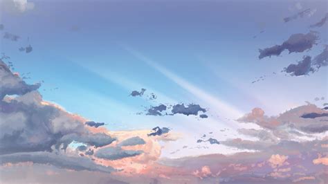 Download 3840x2160 Wallpaper Sky Clouds Original Anime