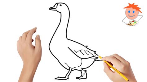 How To Draw A Goose Easy Drawings Youtube