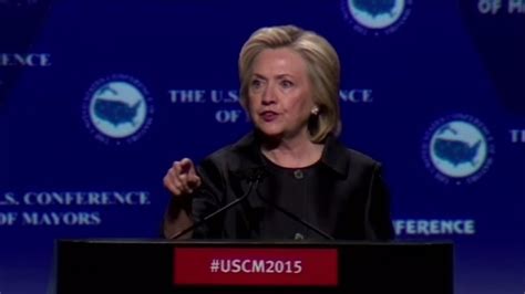 hillary clinton s speech focuses on gun violence racial divide in united states abc7 san