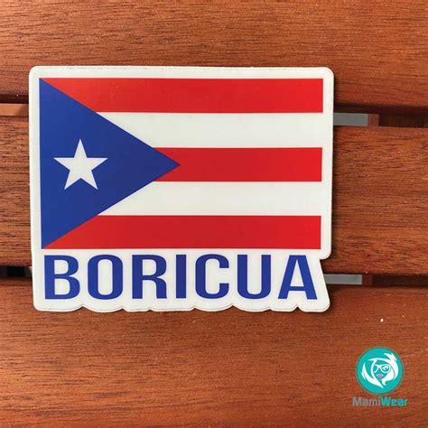 Boricua Puerto Rico Horizontal Flag Sticker 3″ X 245″