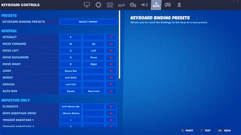 Cant Change Keybinds The Only Option Is The Building Presets But That