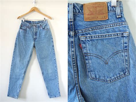 1990s Levi S 550 Relaxed Fit Tapered Leg High Waisted Etsy High Waist Jeans Relaxed Fit