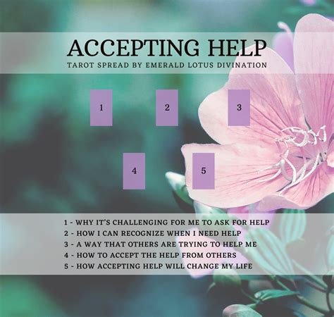 Accepting Help Tarot Spread — Emerald Lotus