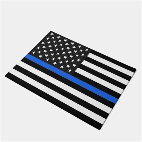 Thin Blue Line American Flag Doormat Zazzle