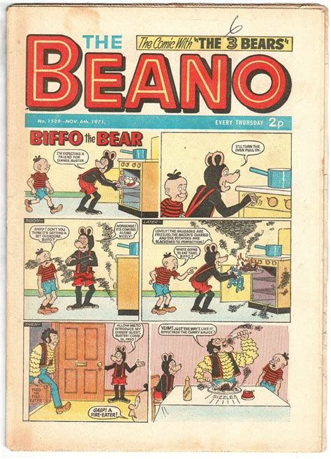 The Beano 1529 6th November 1971 Dennis Menace Minnie Minx Roger