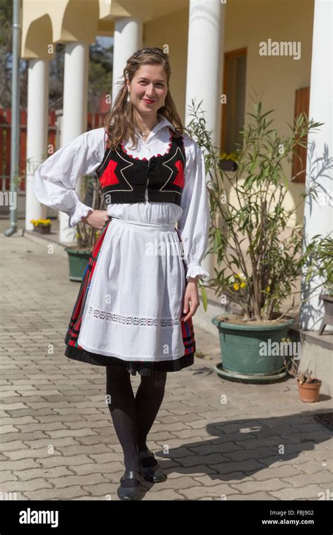 Young Woman In Hungarian Traditional Costume Hi Res Stock Photography