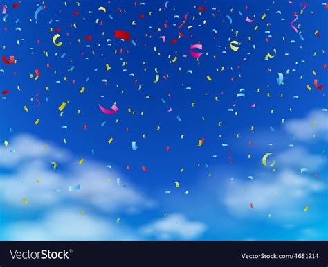 Colorful Confetti On Sky Royalty Free Vector Image