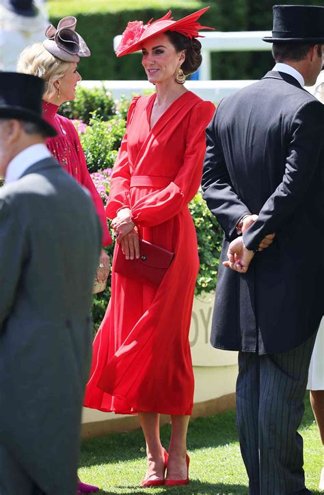 Kate Middleton Rocks Red At Royal Ascot All About The Fashion First