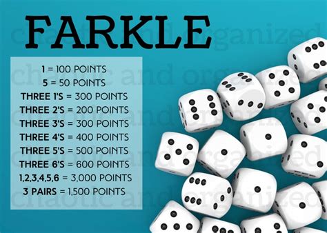 Farkle Rules Download Dice Game Pdf Printable Instant Download Etsy