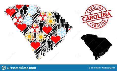 Grunge Carolina Stamp Seal And Heart Humans Virus Therapy Collage Map