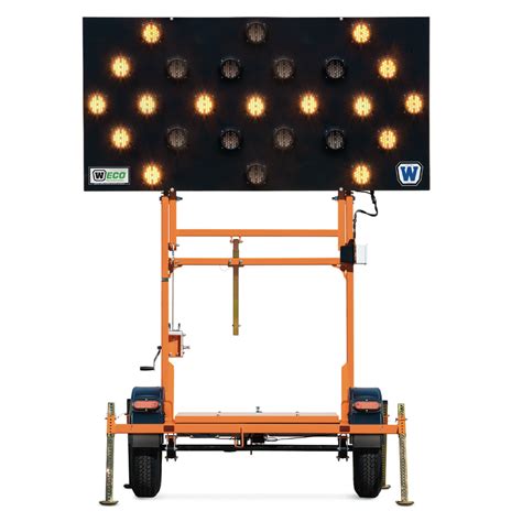 Traffic Arrow Sign Trailer With 25 Flashing Lights Led Traffic Safety