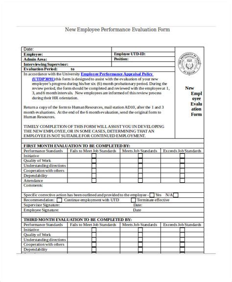 Employee Evaluation Form Employee Performance Evaluation Vrogue