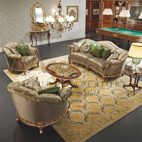 Classic Luxury Living Room Furniture Italian Artisanal Handmade