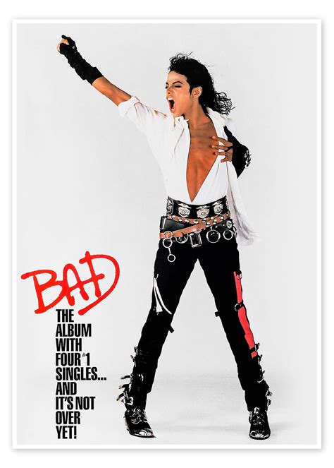 Michael Jackson Bad Av Vintage Entertainment Collection Som Poster
