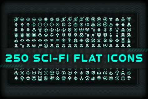 250 Sci Fi Flat Icons 2d Icons Unity Asset Store