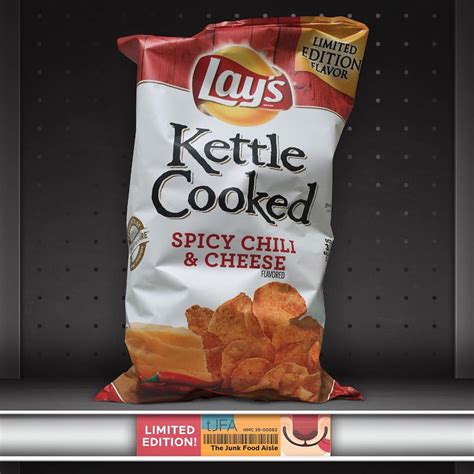 Lays Kettle Cooked Spicy Chili And Cheese Chips The Junk Food Aisle