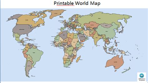 Printable World Map Outline Templates At