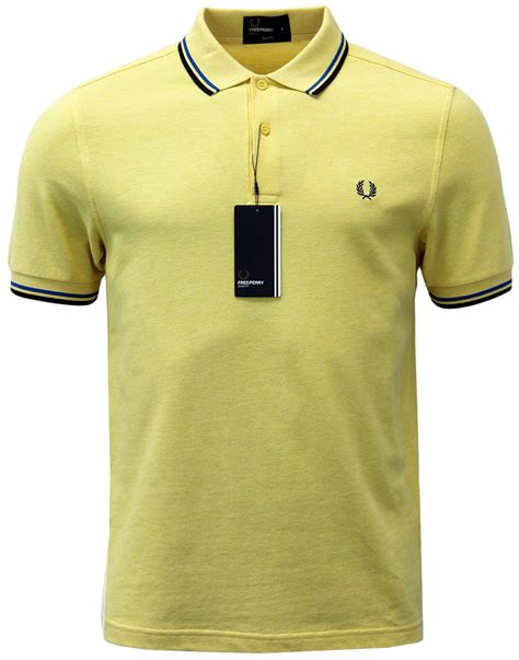 Fred Perry M3600 Mod Twin Tipped Polo Shirt In Yellow