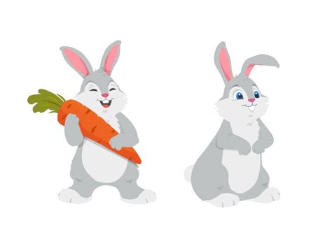 Happy Rabbits Cartoon Characters Cartoon Character Design Rabbit