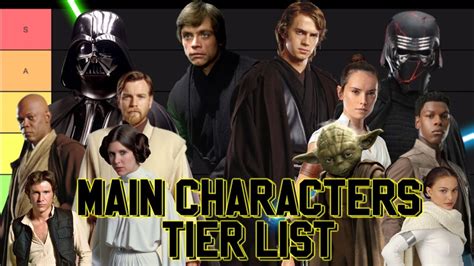 Star Wars Main Characters Tier List Youtube