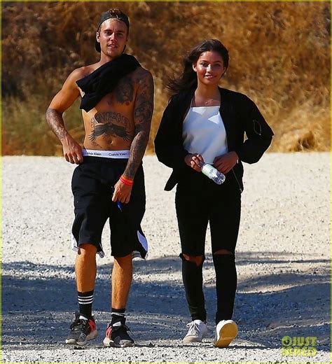 Justin Bieber Goes Shirtless On Hike With Female Friend Photo