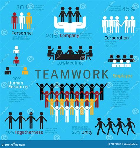 Teamwork Infographics Stock Vector Illustration Of Handshake 70370757
