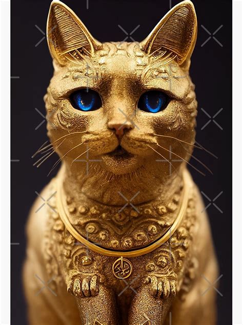 Golden Cat With Blue Eyes Poster For Sale By Yassinemomo Redbubble