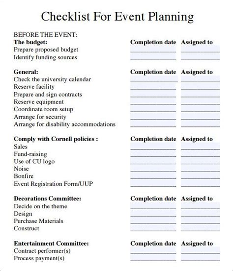 Corporate Event Planning Checklist Pdf Darnell Has Cochran
