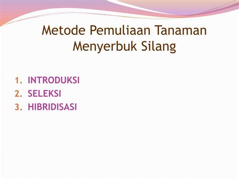 Ppt Pemuliaan Tanaman Powerpoint Presentation Free Download Id4174547