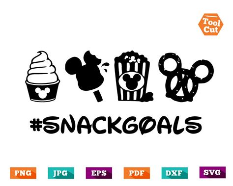 Disney Snack Goals Svg Disney Svg Dxf And Png File Instant Download Disney Trip Svg For Cricut