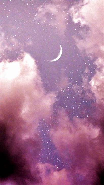 Moon Pink Aesthetic Iphone Background Sky Galaxy