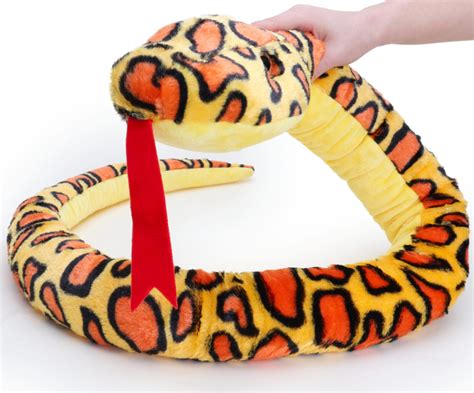 Giant Plush Snake 180cm Childrens Soft Toys Yellow Toyland