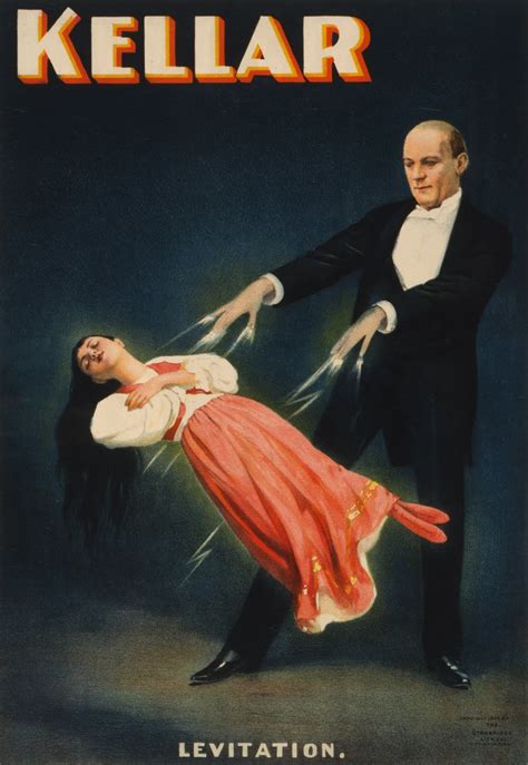 Vintage Ephemera Magician Poster Harry Kellar Levitation1894