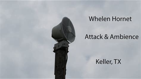 Whelen Hornet Siren Test Alert 435hz Whelen Ambience Keller Tx