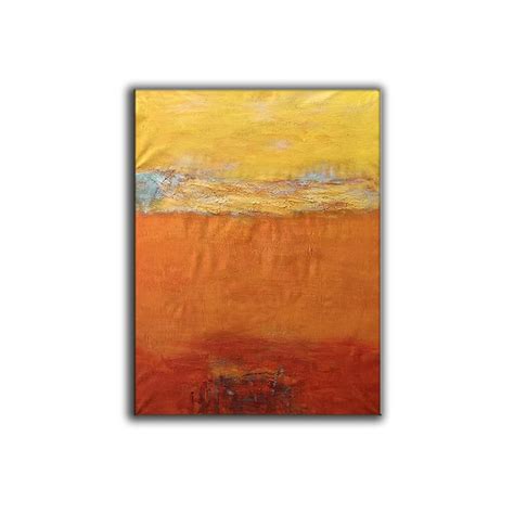 Extra Large Canvas Art Orange Abstract Painting Modern Etsy