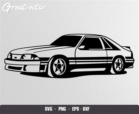 Ford Mustang Fox Body Svg Ford Mustang Fox Body Clipart Svg Ford Svg