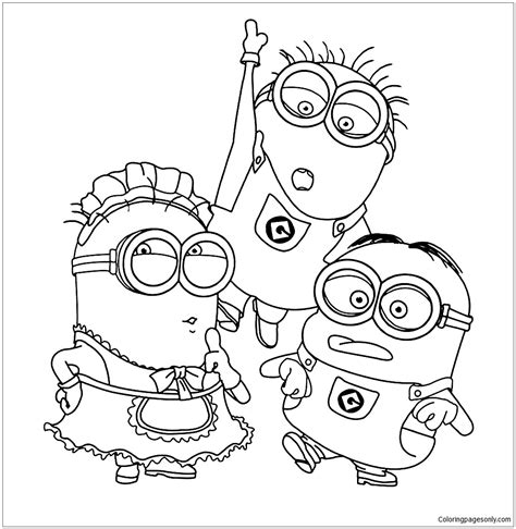 Minions Kleurplaat Coloring Pages Cartoons Coloring Pages Coloring