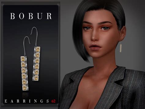 Diamond Earrings By Bobur Created For The Sims 4 Emily Cc Finds