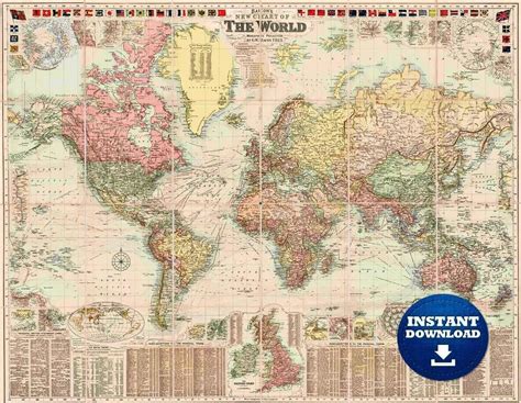 100 Amazing World Maps Vintage Map Vintage Printables World Map Images
