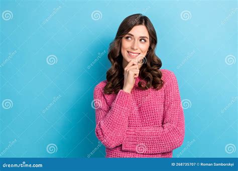 Photo Of Dreamy Lovely Lady Wear Pink Stylish Clothes Look Empty Space News Special Proposition