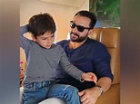 Saif Ali Khan poses with son Taimur Ali Khan in new in-flight pics ...