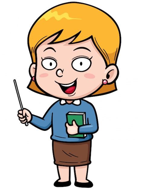 Cartoon Little Teacher Vector Premium Download