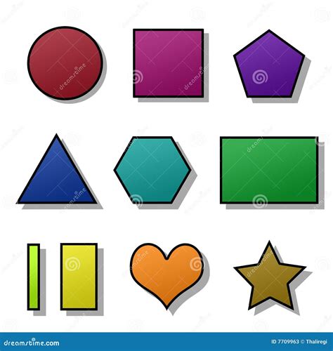 Set Of Isolated Colored Shapes Stock Photos Image 7709963