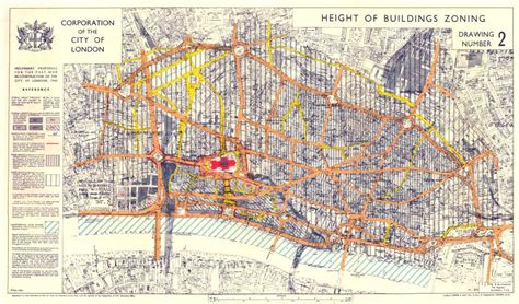 City Of London Post War Reconstruction Plan Height Buildings Zoning