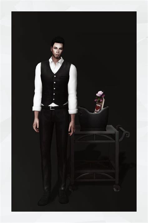 Vest Suit Gorilla X3 Fashion Dark Academia Fashion Male Sims 4