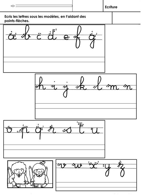 Fiches Decriture Cahier Decriture Ecrire En Cursive Alphabet Cursif Images