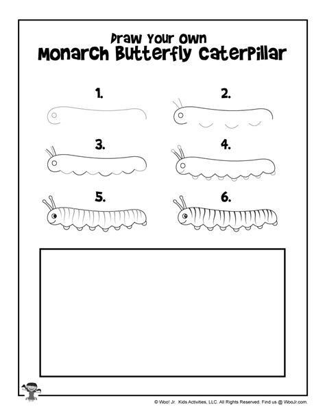 How To Draw A Monarch Caterpillar Woo Jr Kids Activities