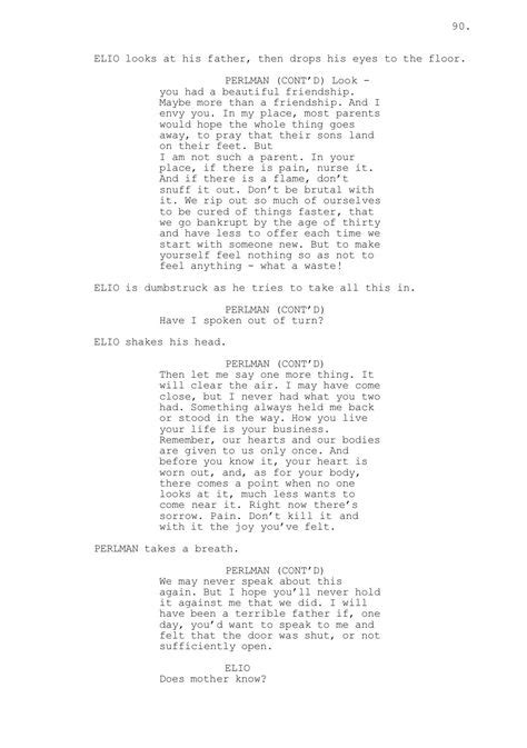 Dad Monologue Call Me By Your Name Those Familiar With The Movie Or The Celebrated André Aciman